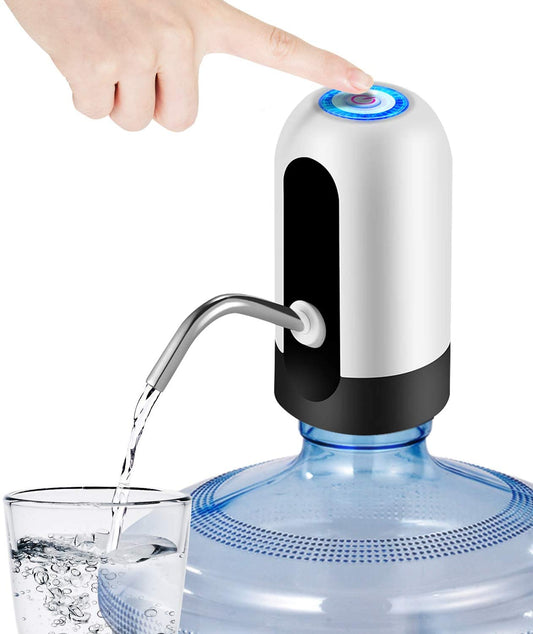 SwiftStream Pro: Portable Water Dispenser Pump for 5-Gallon Bottles (White)